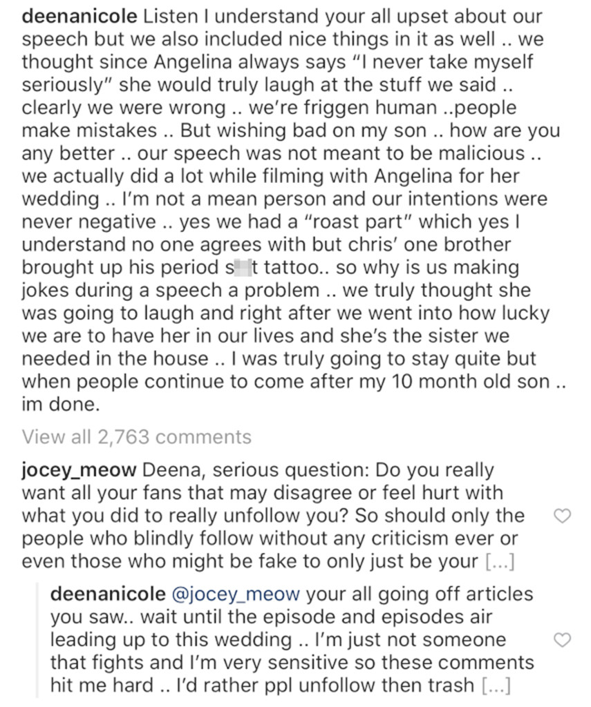 Deena Cortese Defends Angelina Pivarnick Wedding Speech E Online